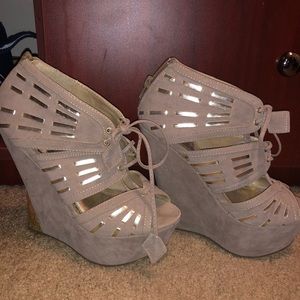 Suede and Gold Booties